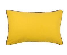 LOVELY CASA Duo Coussin 30X50 CM, Coton, Moutarde/Taupe
