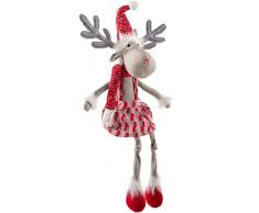 WeRChristmas Figurine dÃ©lan Assis avec Pieds Souples Multicolore 58 cm