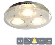 AUROLITE - Plafonnier LED moderne à 3 LED 15W 1050LM 3000K blanc chaud Ã30cm Idéal pour salon, cuisine, chambre à coucher, nouvelle édition 2018