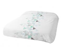 Soleil docre Stockholm Couette Imprimée, Polyester, Blanc, 140x200 cm