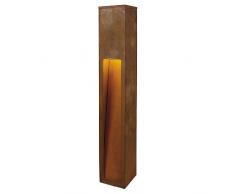 Déclic Luminaire - Rusty Slot Borne Eclairage Exterieur H 80cm