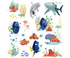 Thedecofactory 539159 Disney Le Monde DE Dory ROOMMATES REPOSITIONNABLES (19 Stickers), Vinyle, Multicolore, 104 x 26 x 2,5 cm