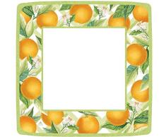 Entertaining with Caspari Papier CarrÃ©es Orangerie Assiettes 27 cm Orange