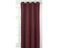 Linder 0520/75/375FR Rideau Suédine Lourde Prune Oeillets 145 x 260 cm