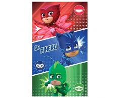 PJMASKS HÃ©ro Drap de Plage, Coton, Bleu, 120x70 cm