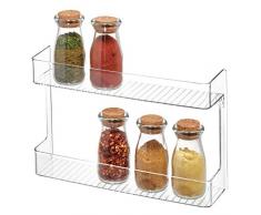 InterDesign 65930EU Linus Portant Ã Ãpices avec Mural 2 Niveaux Transparent