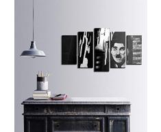 Bonamaison DÃ©coration Murale Ensemble de 5 Impression sur Toile, Dimensions: 100 x 60 Cm - ConÃ§u et fabriquÃ© en Turquie