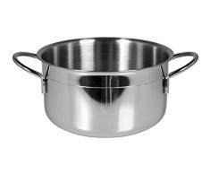 Home Ecopoint Faitout, Acier INOX, Argent, 24 cm