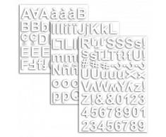 D.I.Y with Toga Alphabet Chipboards Autocollant, Autre, Blanc, 15 x 25 x 0.5 cm