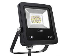 LE 20 W Projecteur LED dextÃ©rieur 1600 lumens, Ã©quivalent 200 W HalogÃ¨ne Projecteur Ã©tanche IP65 LumiÃ¨re du jour Blanc 5000 K