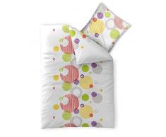 CelinaTex Fashion Jane Linge de lit Coton Points Blanc Multicolore 155 x 200 cm