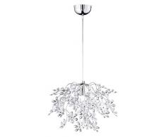Reality, Suspension, Flower 1xE27, max.60,0 W Acryl, Multicouleur, Corps: metal, Chrome Ã:50,0cm, H:150,0cm IP20