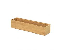COMPACTOR Organisateur de Tiroirs - Casier de Rangement en Bois OSAKA, Rectangulaire, Bambou, Bois Foncé, 30 x 7.5 x H. 6.5 cm, RAN6963