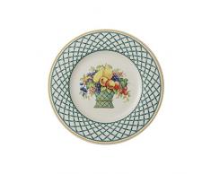 Villeroy & Boch Basket Garden Assiette pour le petit dÃ©jeuner, 21 cm, Porcelaine Premium, Blanc/Multicolore