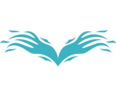 INDIGOS UG w679 Autocollant Mural Turquoise 120 x 10 x 10 cm