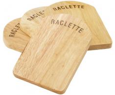 Kela 77937 lot de 4 planchettes Ã raclette, bois, 14 x 9,5 cm, Baar