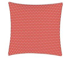 Matt & Rose Esprit Géométrique Taie dOreiller Coton Brique/Gris/Blanc 65 X 65 cm