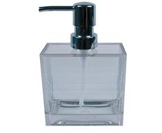 Spirella 40.05863 Cristal Distributeur de Savon Liquide, Plastique, Transparent, 10 x 5 x 16 cm