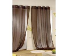 Linder 133/92/375AB Voilage Fantaisie Polyester Gris FoncÃ© 240 x 150 cm