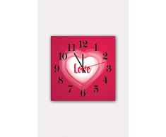Bonamaison Horloge Murale en MDF, Multicolore, 30 x 30 cm