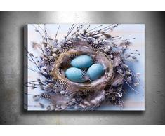 Bonamaison Peinture sur toile, multicolore, 70 x 100 cm - Conçu et fabriqué en Turquie