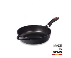 Valira 4219/15 Sauteuse Premium de 28 cm fabriqué en Espagne, en Fonte daluminium avec Anti-adhérent écologique renforcé, Non apte pour linduction, coulé, Noir, Ã28 cm