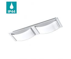 Eglo WASAO 1 Plafonnier mural en acier inoxydable Chromé 10,8 W