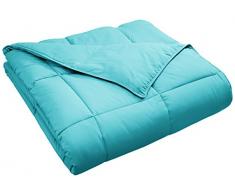 Doudou Classique Toutes Saisons Duvet Alternative supérieure avec Cassettes Boîte Construction, Turquoise, Simple