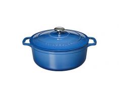 Chasseur PUC472441 ronde-24 cm Cocotte ronde 4 liters, Bleu posÃ©idon (intÃ©rieur Sable)