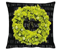 Apeltstoffe 5157Â _ 46Â x 46Â _ FB. 40Â Housse de Coussin, Coton, Vert, 46Â x 46Â x 0,5Â cm