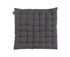 Linum PEPPER Coussin de Siege, Coton, Gris Fonce, 40 x 40 cm