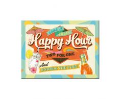Nostalgic Art Merchandising 14308 bière ou alcools Happy Hour Aimant 8 x 6 CM
