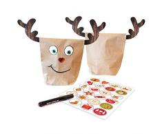 Pajoma Rudis 24 Helfer Calendrier de lAvent en Papier Kraft Marron 16 x 26 cm