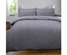 Highams Parure pour Couette, Charcoal Dark Grey, King