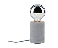 Paulmann 79621 Neordic Mik Lampe de table, rond, max. 1x20W, E27, Gris, 230V, BÃ©ton
