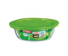 Pyrex Plat Rond 20CM Pyrex 4 en 1 Cook & Store 1L + Couvercle