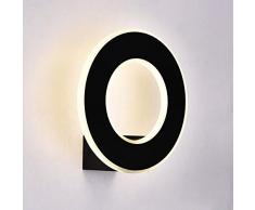 Lampes murales décoratives à LED V-TAC 9W - Corps en aluminium moulé sous pression noir - Compatible avec les capteurs lampes modernes pour le salon Chambre à coucher Bureau Réception 4000K