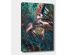 Bonamaison Peinture sur toile, multicolore, 50 x 70 cm - Conçu et fabriqué en Turquie