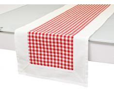 Soleil dOcre Chemin de Table Vichy Rouge, Coton, 40 x 140 cm