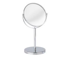 Wenko - 16892100A - Miroir cosmetique sur pied Assisi - miroir de à 17 cm - Chrome, X 300%