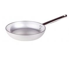 Pentole Agnelli Poêle en Aluminium Professionnel; 5 mm, Foyer Radiant 24 cm Argent