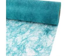 25 m sizo Flor® Original Chemin de Table pour 20 cm, Couleurâ¯: Turquoise