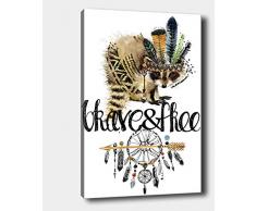 Bonamaison Peinture sur toile, multicolore, 30 x 40 cm - Conçu et fabriqué en Turquie