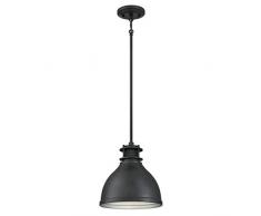 Westinghouse 6326940 63269 Luminaire Suspendu dIntÃ©rieur Ã Une Lampe, Finition DÃ©tail Treillis, Verre, Nickel BrossÃ©