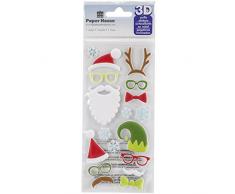 Papier Maison 3D Productions Les Costumes de NoÃ«l Puffy Autocollants,