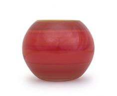 Angela neue Wiener Werkstaette Vase en Verre anoblit Forme de Boule, Verre, Rouge, 14Â x 14Â x 14Â cm