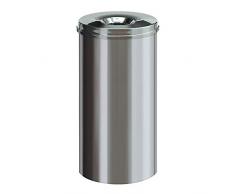V-Part Poubelle ronde en acier inoxydable 50Â litres