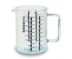 Bohemia Cristal 093 006 145 Simax Verre mesureur Env. 1 Litre avec Anse en Verre Borosilicate résistant à la Chaleur, Transparent, 15 x 11,5 x 15 cm