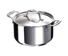 Bekaline 12061184 Chef Faitout + Couvercle en acier inoxydable 18 cm