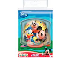Vamos 30005 VEILLEUSE - LAMPE DE NUIT MICKEY MOUSE 15,5X9CM, Multicolore